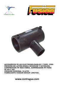 TE REDUCIDA, D-110 / 63 / 110mm, ELECTROSOLDABLE, PN16