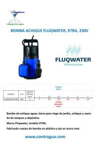 BOMBA ACHIQUE, XTRA, FLUQWATER, 400W, 230V