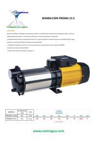 PRISM PUMP, 15-3 M, MULTICELL CENTRIFUGAL, ESPA, SINGLE-PHASE.