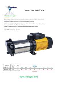 POMPE PRISMA, 25 - 4T, CENTRIFUGE MULTICELLULAIRE, ESPA, TRIPHASÉE.