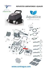 CONJUNTO DO LADO ESQUERDO, I-QUALER, LIMPADOR ELÉTRICO DE PISCINA, AQUALLICE, FIGURA 11