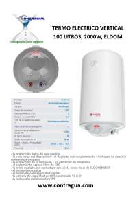 ELECTRIC THERMO, 100 LITRES, VERTICAL, ELDOM, 2000W.
