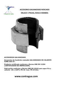 ENLACE 3 PIEZAS, 3", ROSCA HEMBRA, GALVANIZADO