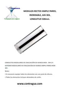 TUBE, DE-80 mm, SINGLE WALL, STAINLESS STEEL, AISI 304, L-500mm