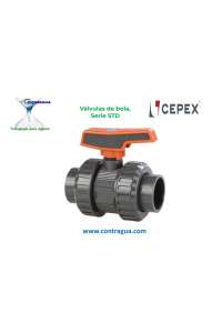 VÁLVULA BOLA PVC, D-20mm, SERIE STD, CEPEX, EXTREMOS ENCOLADOS , PN16