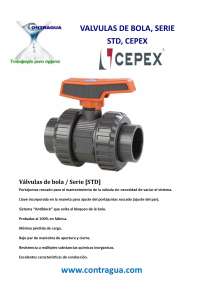 VÁLVULA BOLA, PVC, D-32mm, SERIE STD, CEPEX, EXTREMOS ENCOLADOS , PN16