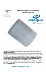 PVC SLEEVE, D-75mm, SMOOTH UNION, FEMALE CONNECTION, SANITARY