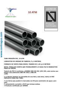 TUBE, D-160mm, PVC PRESSION 10 ATM, BARRE 150cm