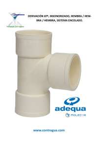 DERIVATION, 87º, D-40mm, F/F/F, PVC SOUNDPROOF