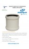SMOOTH UNION SLEEVE, D-200mm, SOUNDPROOF PVC, FEMALE / FEMALE, ELASTIC JOINT.