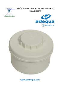 MANIFOLD PLUG, D-110mm, MALE, SOUNDPROOF PVC, FOR GLUING