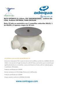 SIPHONIC POT, D-110mm, SOUNDPROOF PVC, OUTLET 50mm, INLETS 4x40mm