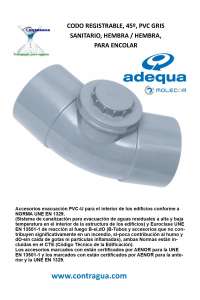 CODO REGISTRABLE, 45º, D-110mm, PVC GRIS SANITARIO, HEMBRA / HEMBRA, PARA ENCOLAR