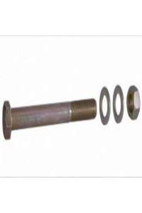 ZINC PLATED SCREW, M16 x 140mm, WITH NUT AND WASHERS.