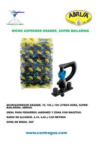 MICRO ASPERSOR GRANDE, 70 L/H, 360º, SUPER BAILARINA, BOLSA 100 UNIDADES