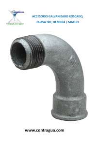 THREADED BEND, 4", 90º, MALE / FEMALE, GALVANIZED