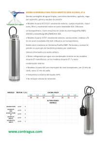 SUBMERSIBLE PUMP, 07S-6, THREE-PHASE AT 400V, 1,2 CV, ACUARIA, SPAIN.