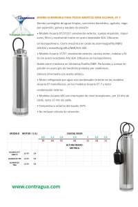 SUBMERSIBLE PUMP, 07S-7, THREE-PHASE AT 400V, 1,5 CV, ACUARIA, SPAIN.