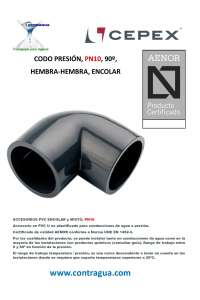 COUDE DE PRESSION, 90º, D-63mm, PN10, PVC, COLLE, F-F.