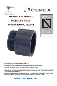 TERMINAL ROSCA MACHO, D-50mm / 1,1/2", PN10, PVC PRESION, MIXTO