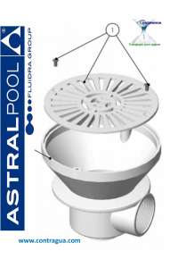 POOL DRAIN, 2", WITH ANTI-WHIRLPOOL COVER. ASTRALPOOL