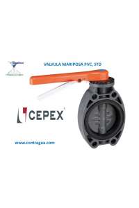 VALVULA MARIPOSA PVC, D-63 - 75mm, 10 ATM, STD, 32614, CEPEX.