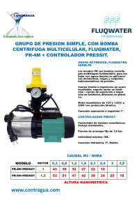 GRUPO DE PRESION, PR-5M, 1,5CV, 230V, FLUQWATER + CONTROLADOR PRESSIT.