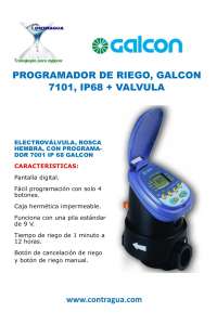 ELECTROVÁLVULA, 1,1/2", ROSCA HEMBRA + PROGRAMADOR DE RIEGO, 7101, IP 68, GALCON.