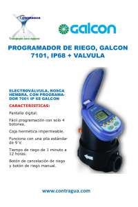 VÁLVULA SOLENOIDE, 2", ROSCA FÊMEA + CONTROLADOR DE IRRIGAÇÃO, 7101, IP68, GALCON.