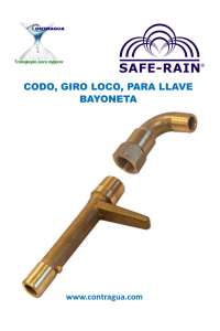 COTOVELO, GIRATÓRIO, BALANÇO, 3/4", PARA CHAVE BAIONETA, SAFERAIN, SR-2510.