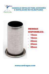 METAL BUSHING, DE-16mm, FOR ACCESSORY AND POLYBUTYLENE PIPE.