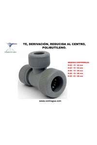 TEE, REDUCED TO THE CENTER, D-22 / 16 / 22mm, ACCESSORY FOR POLYBUTYLENE.