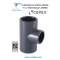 TE REDUCED TO THE CENTER, D-40 / 32 / 40mm, PVC PRESSURE, PN16, GLUED SYSTEM, FEMALE CONNECTION, CEPEX, 01817