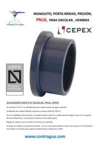 MANGA, PORTA FLANGE, D-140mm, PRESSÃO PVC, PN16, SISTEMA COLADO, CONEXÃO FÊMEA, CEPEX, 02026