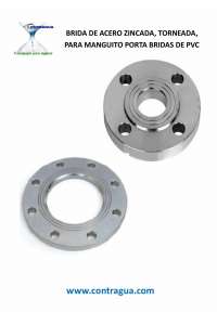 FLANGE, DE-75 mm, AÇO ZINCO, PN10, TORNEADO PARA MANGA PORTA-FLANGE, PVC U.