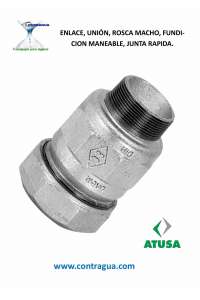 UNION LINK, DN15 – 1/2", MALE THREAD, QUICK JOINT, MALLEABLE CAST.