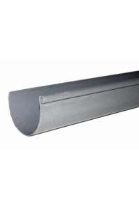 GRAY PVC GUTTER, CA-25, (1 EDGE), SALE FORMAT, SECTION OF 1.5 METERS.