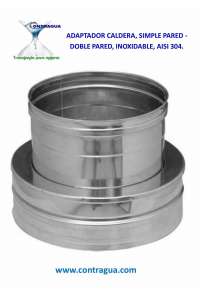 BOILER ADAPTER, D-200mm, STAINLESS, AISI 304/304, SINGLE / DOUBLE WALL