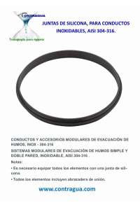 SILICONE GASKET, D-150mm, FOR STAINLESS CONDUITS AND ACCESSORIES