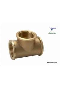 EQUAL TEE, THREADED, 1", FEMALE CONNECTION, BRASS, TH130