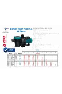 BOMBA DE PISCINA, SILEN S2-150, 29T, 1,5 HP, ESPA, TRIFÁSICA, 400V.
