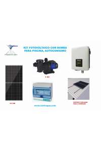 PHOTOVOLTAIC KIT WITH PUMP, FOR POOL, 1CV, SELF-CONSUMPTION, COPLANAR.