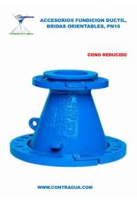 REDUCED CONE, DN 200 / 125, FOUNDRY DUCTILE, ADJUSTABLE FLANGES, PN16