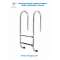 LADDER, 2 STEPS, WALL MODEL, STAINLESS STEEL, AISI 304, FOR POOL, AQUARAMA, 6789