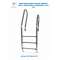LADDER, 4 STEPS, MIXED MODEL, ASYMMETRIC, STAINLESS STEEL, AISI 304, FOR POOL, AQUARAMA, 9828