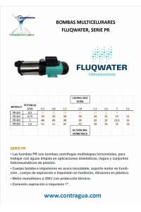 PUMP, PR-2M, FLUQWATER MULTI-CELL CENTRIFUGAL, 0.5CV, 230V.