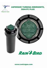 ASPERSOR EMERGENTE DE TURBINA, RAIN BIRD, 5004 PLUS-PC / 3.0 SECTOR./CIRC.