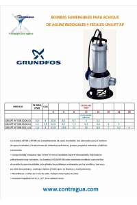 BOMBA DE ESGOTO, UNILIFT AP-35B.50.06.A1, GUNDFOS, MONOFÁSICA, 230V, COM INTERRUPTOR DE NÍVEL.