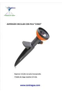 ASPERSOR CIRCULAR “CONE” COM ESPIQUE, CONECTOR RÁPIDO, GF80005619