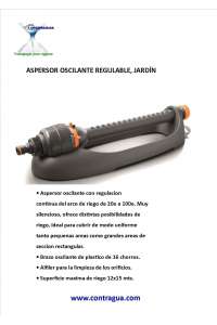 ASPERSOR OSCILANTE, 16 SAÍDAS, COM REGULAÇÃO, CONECTOR RÁPIDO, GF80005669